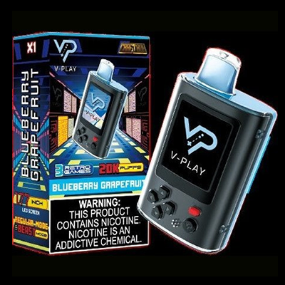 Blueberry Grapefruit Craftbox V-Play 20K Disposable Vape With Built In Gaming System 25mL