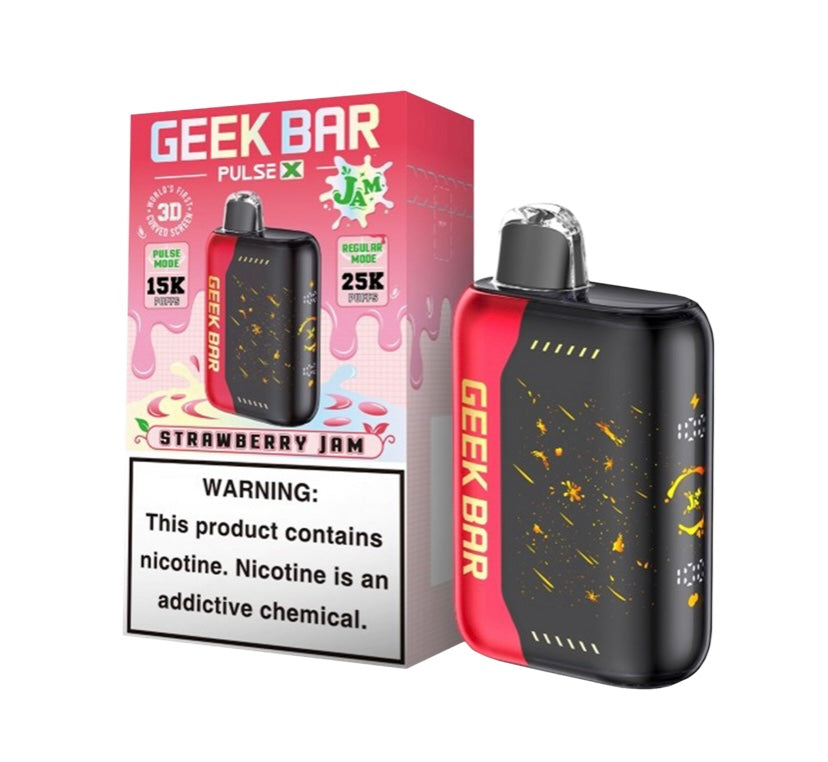 GEEK BAR PULSE X                                   “JAM EDITON”                                           (STRAWBERRY JAM)