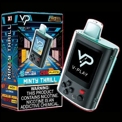 Minty Thrill Craftbox V-Play 20K Disposable Vape With Built In Gaming System 25mL